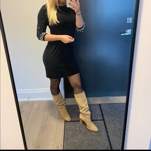 Stretchy black rhinestone dress